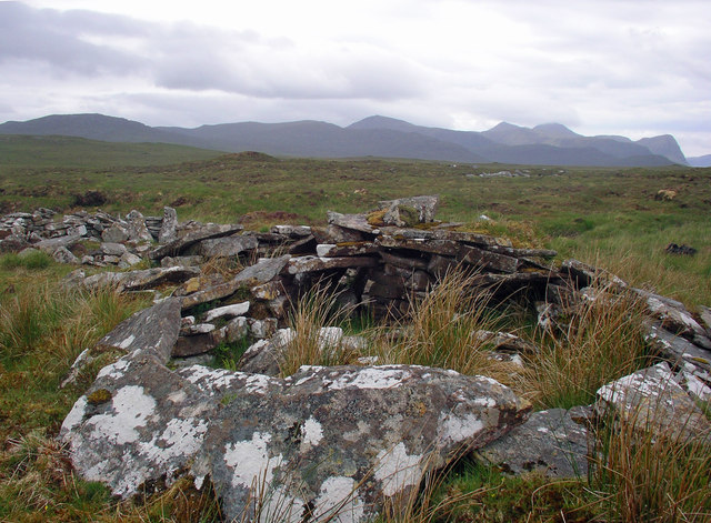 Shieling ruin near Loch nan Creaganan Groid