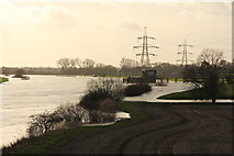 SK8171 : River Trent in spate by Richard Croft