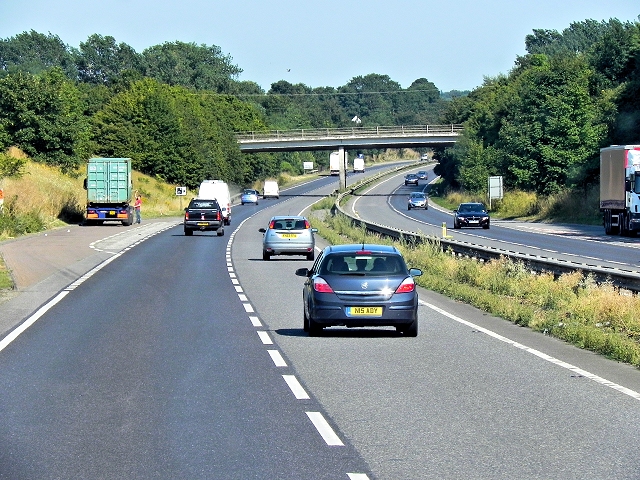 Eastbound A14, Layby near Kennett © David Dixon :: Geograph Britain and ...