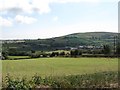 View across farmland in the direction of Leitrim Hill