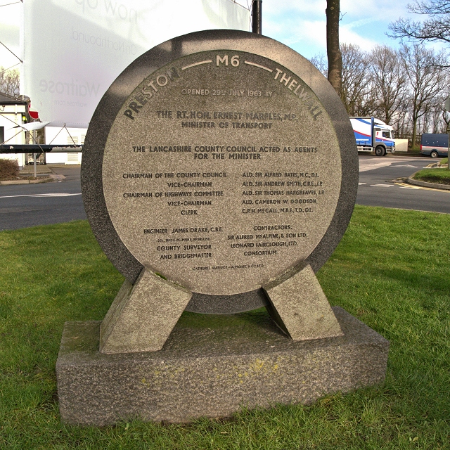 Commemorative Stone, Charnock Richard Services