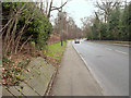 Derby Road near Lenton Abbey with milestone