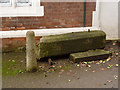 Fallen gatepost at Lenton Firs Lodge (East)