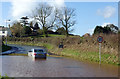 Flood in Gilbert Lane, Wombourne, Staffordshire