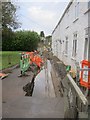 Erecting emergency flood defences in Chew Magna