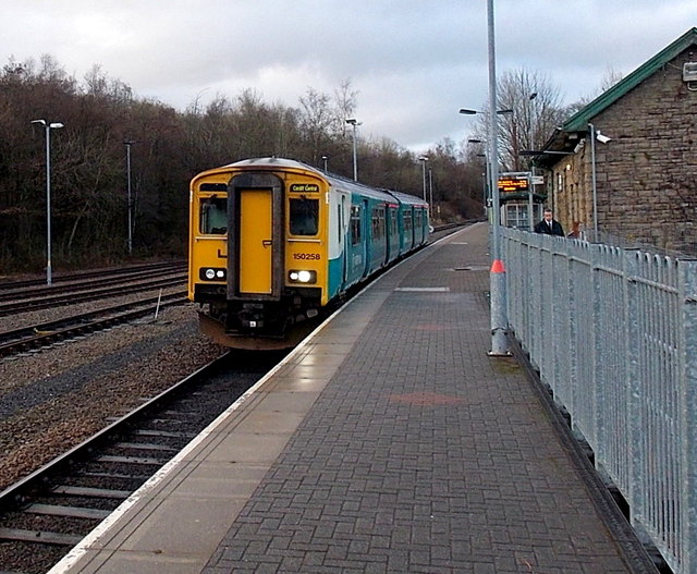Cardiff Central train awaiting departure from Rhymney