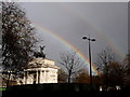 TQ2879 : London: double rainbow over Hyde Park Corner by Chris Downer