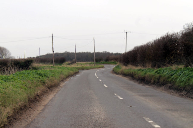 A149 near Entrance to Marsh House Farm