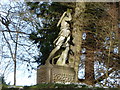 Statue in Downton Hall parkland