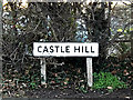 TM4389 : Castle Hill sign by Geographer