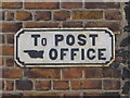 Old sign to the Post Office, High Street, CT10