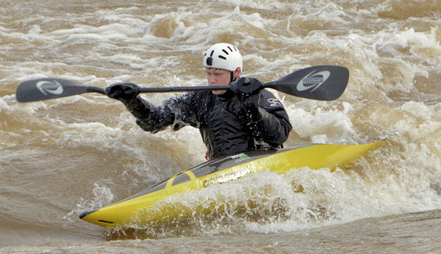 Kayaking, Shaw's Bridge, Belfast - February 2014 (1)