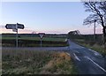 Road junction north of Meldon