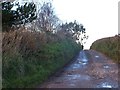 Lane and footpath off Bewsley Hill