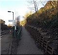 ST1478 : Path to Pwllmelin Road from  Fairwater railway station, Cardiff by Jaggery