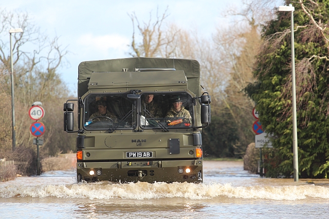 The army shuttle bus, Upton-in-severn