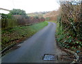 Trio of drain covers on Well Lane, Llanvair Discoed