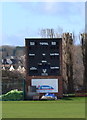 Scoreboard at Stourbridge Cricket Club, War Memorial Athletic Ground, Amblecote, Stourbridge