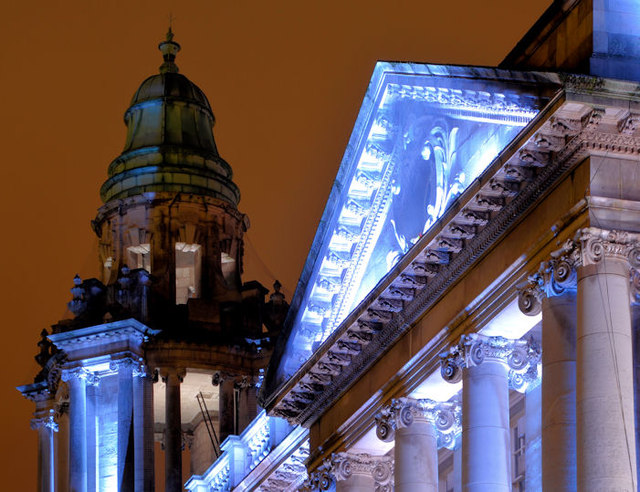 Belfast City Hall (night view) - February 2014(2)