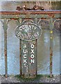 SP7006 : County boundary marker by Rob Farrow