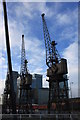 Dockyards cranes at the former West India docks