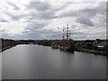 River Tees and HM Bark Endeavour