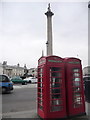  : London: phone boxes in Trafalgar Square by Chris Downer