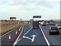 The M1 northbound at junction 29a