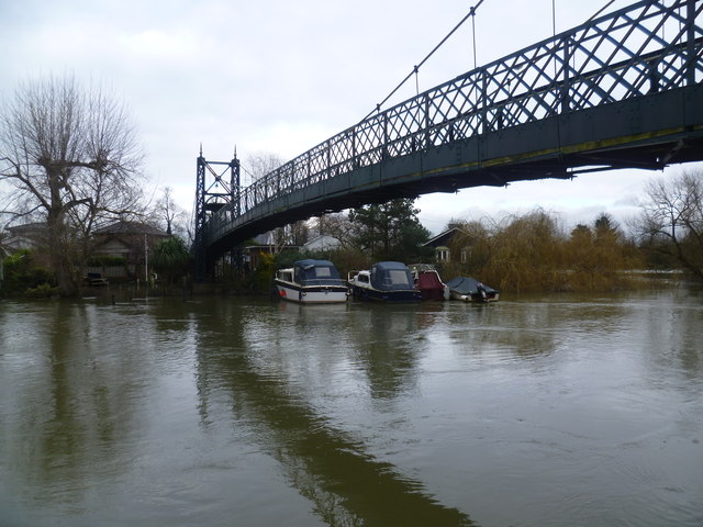 The footbridge to Thames Ditton Island