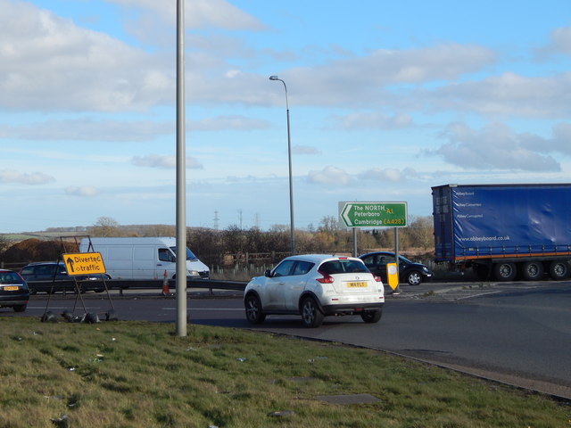 Black Cat Roundabout A1 North Exit © Hamish Griffin Cc-by-sa/2.0 ...