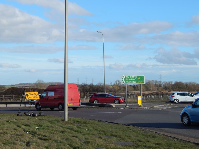 Black Cat Roundabout A1 North Exit (2) © Hamish Griffin Cc-by-sa/2.0 ...