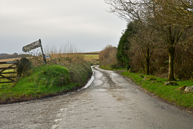 The Herodsfoot road at East Taphouse