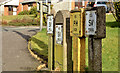 J2766 : Fire hydrant posts, Lambeg by Albert Bridge