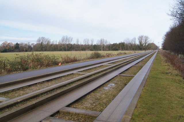 Guided busway - south of Cambridge