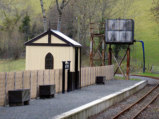 A closer view of the new waiting shelter at Nantyronen, Vale of Rheidol Railway