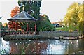 Gheluvelt Park - bandstand and bridge, Worcester