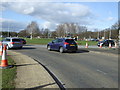 Approaching roundabout on the A1081