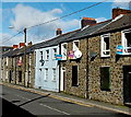 Sold signs in John Street, Abercwmboi