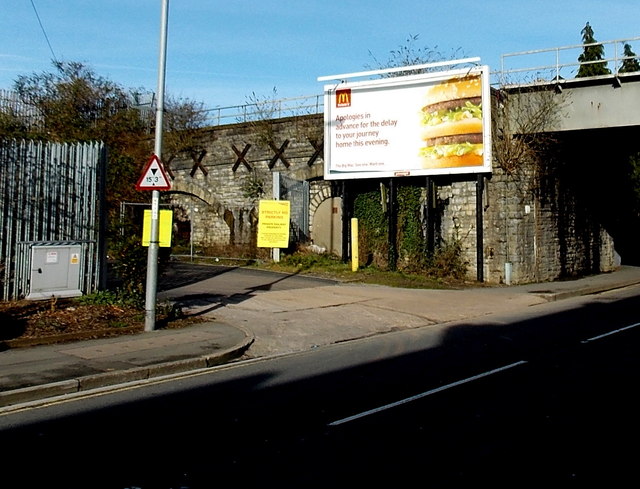 Advertising hoarding, Caerleon Road, Newport