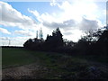 Path looking towards Stoke by Nayland church