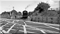 J2184 : Steam train, Kilmakee level crossing, Templepatrick (1984) by Albert Bridge