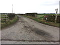 Bridle way along track to Mickley Moor Farm