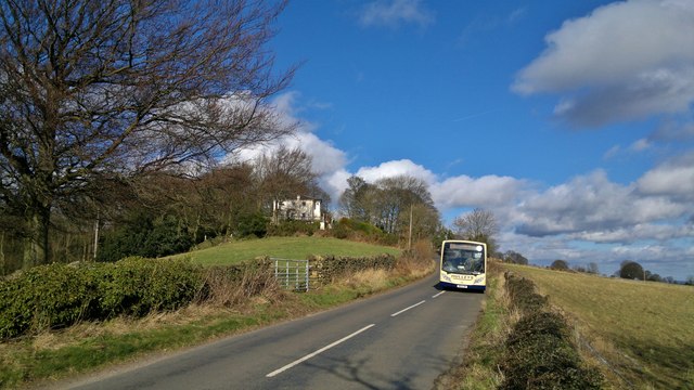 Hulley's 64 bus for Matlock via Ashover leaves Littlemoor