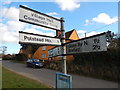 Close up of sign at Heath Road junction