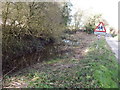 Ditch and playground sign, Polstead