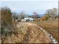 Footpath approaches Butterlees Farm from the south