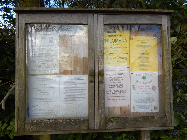 Noticeboard in Polstead Heath