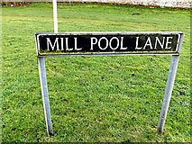 TM3691 : Mill Pool Lane sign by Geographer