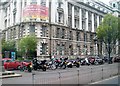 Motor-cycles parked outside Belfast Metropolitan College