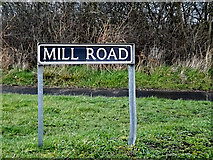 TM3692 : Mill Road sign by Geographer